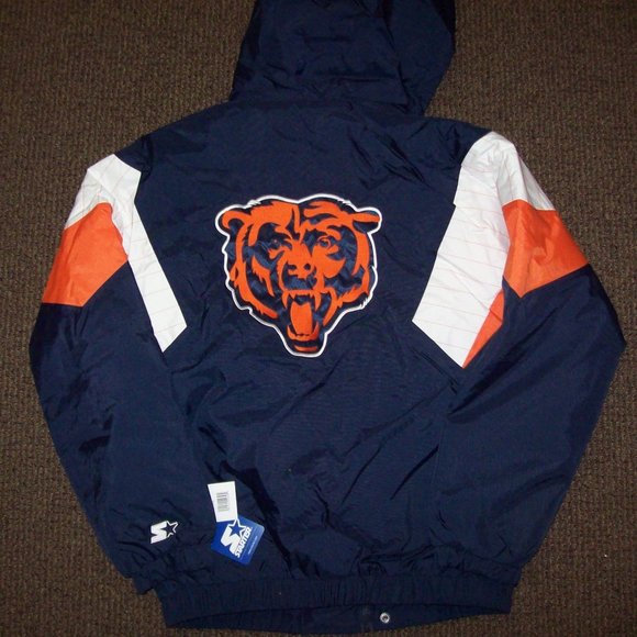 CHICAGO BEARS STARTER NFL Hooded Jacket 5X - Picture 13 of 14